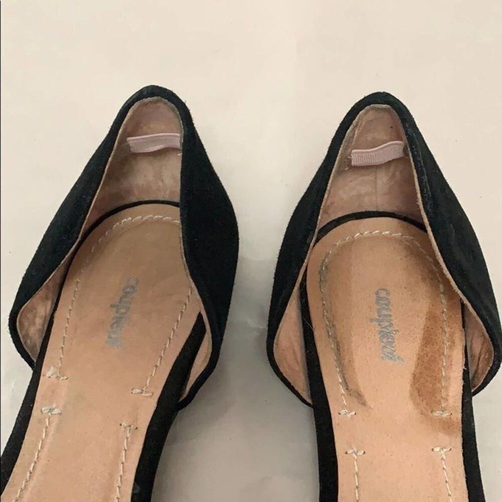 COUPLEOF SUEDE / LEATHER‎ BLACK FLATS SIZE … - Picture 3 of 7